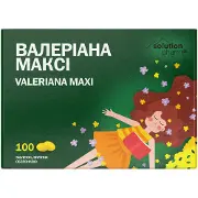 Валериана макси диетическая добавка с мягкими успокаивающими свойствами таблетки покрытые оболочкой 30 мг 4 блистера по 25 шт Solution Pharm