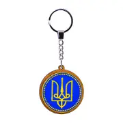 Підвіс з патриотичною символікою розмір 4,6 см х 7,5 см №2 в асортименті, дерево