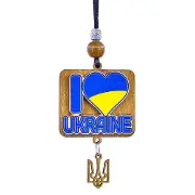 Підвіс з патриотичною символікою розмір 22 см х 7 см №11 в асортименті, дерево