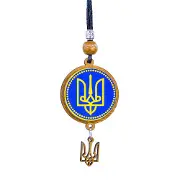 Підвіс з патриотичною символікою розмір 22 см х 7 см №14 в асортименті, дерево