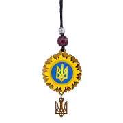 Підвіс з патриотичною символікою розмір 22 см х 7 см №15 в асортименті, дерево