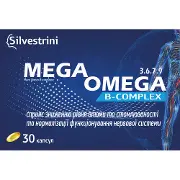 Мега Омега B-комплекс 3.6.7.9 Mega Omega B-complex капсули для підтримки роботи імунної системи 3 блістери по 10 шт