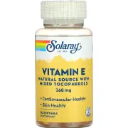 Вітамін Е D-альфа-токоферол SOLARAY (Солорай) Vitamin E d-Alpha Tocopherol капсули антиоксидантної дії флакон 50 шт