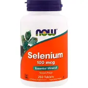 Селен NOW (Нау) Selenium 100 mcg таблетки по 100 мкг флакон 250 шт