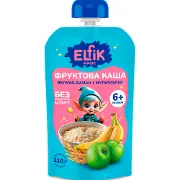 Пюре фруктовое детское ELFIK MAGIC (Эльфик меджик) яблоко, банан с мультизлаковой кашей Doy-Pack 110 г