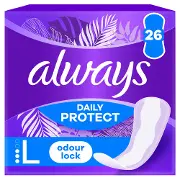 Прокладки щоденні жіночі ALWAYS (Олвейс) Daily Protect Long Нейтралізація запаху ароматизовані 26 шт