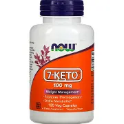 7 Кето DHEA NOW (Нау) капсулы могут способствововать ускорению метаболизма, поддержке здорового веса по 100 мг упаковка 120 шт