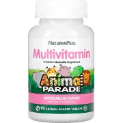 Мультивитамины и минералы для детей NATURES PLUS (Натурес плюс) Animal Parade Multivitamin вкус арбуза конфеты жевательные 90 шт