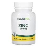 Цинк NATURES PLUS (Натурес плюс) Zinc 30 мг таблетки флакон 90 шт