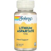 Литий SOLARAY (Солорай) Lithium Aspartate 5 мг капсулы флакон 100 шт