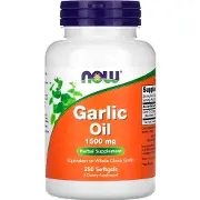 Чесночное масло NOW (Нау) Garlic Oil 1500 мг капсулы 250 шт