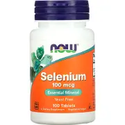 Селен без дріжджів NOW (Нау) Selenium 100 mcg таблетки по 100 мкг флакон 100 шт