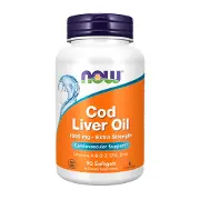 Риб'ячий жир з печінки тріски NOW (Нау) Cod Liver Oil 1000 мг капсули флакон 90 шт