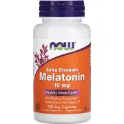 Мелатонін NOW (Нау) Melatonin 10 mg додаткова сила для покращенню сну капсули флакон 100 шт