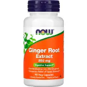 Имбиря корень NOW (Нау) Ginger Root экстракт 250 мг капсулы флакон 90 шт