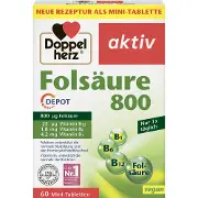 Доппельгерц Актив Фолієва кислота 800 пролонгованої дії  + В1 + В6 + В12 таблетки 60 шт