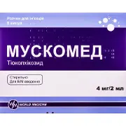 Мускомед раствор для инъекций 4 мг/2 мл в ампулах по 2 мл 6 шт