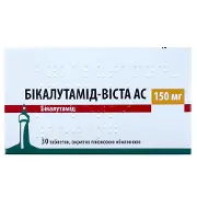 Бікалутамід-Віста АС таблетки вкриті плівковою оболочкою по 150 мг 3 блістери по 10 шт