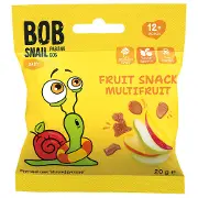 Снеки дитячі натуральні Bob Snail (Боб Снеіл) Равлик Боб Мультифруктовий 20 г
