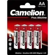 Батарейки CAMELION (Камелион) AA алкалиновые LR6-BP4 Plus Alkaline 4 шт