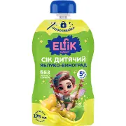Сок фруктовый детский ELFIK MAGIC (Эльфик Меджик) Яблоко-виноград с 5-ти месяцев no spill-pack 175 мл