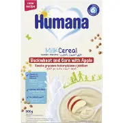 Каша молочна суха HUMANA (Хумана) Гречано-кукурудзяна з яблуком продукт прикорму для дітей з 6-ти місяців 200 г