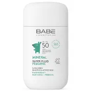 Флюїд дитячий BABE LABORATORIOS (Бабе Лабораторіос) Pediatric (Педіатрік) сонцезахисний мінеральний SPF 50 з пантенолом і пребіотиком 50 мл