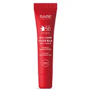 Бальзам-тінт для губ та щік BABE LABORATORIOS (Бабе Лабораторіос) Sun Protection сонцезахисний з гіалуроновою кислотою та пептидами red SPF 50 20 мл