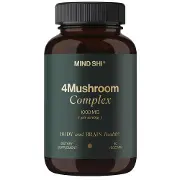 Комплекс 4 грибов MIND SHI (Майн Ши) 4Mushroom Complex 1000 мг капсулы для поддержания работы нервной системы флакон 60 шт