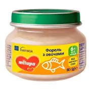 Пюре овочево-рибне Нутриція Milupa (Мілупа) Форель з овочами для дитячого харчування від 6 місяців 80 г