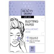 Серветки матуючі для обличчя Beauty Derm (Бьюті дерм) з гіалуроновою кислотою 80 шт