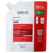 Шампунь для волос VICHY (Виши) Деркос Энерджи+ тонизирующий с аминексилом и ниацинамидом для борьби с выпадением волос рефил 400 мл