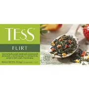 Чай зелений TESS (Тесс) Flirt китайський байховий листовий з полуницею та ароматом білого персика і полуниці в фільтр-пакетах по 1,5 г 25 шт