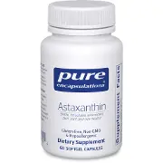 Астаксантин PURE ENCAPSULATIONS (Пьюр Енкапсулейшн) для захисту очей та здоров'я головного мозку капсули по 4 мг флакон 60 шт