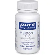 Мелатонин PURE ENCAPSULATIONS (Пьюр Енкапсулейшн) для покращення якості сну капсули по 3 мг флакон 60 шт