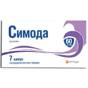 Симода капсули гастрорезистентні тверді по 60 мг блістер 7 шт