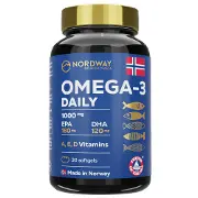 Омега-3 Дейлі Nordway Daily Omega-3 (Нордвей) капсули 1000 мг загальнозміцнюючої дії флакон 30 шт
