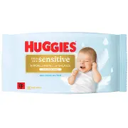 Серветки вологі дитячі HUGGIES (Хагіс) Pure (Пьюр) Extra Care Sensitive 48 шт