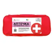 Аптечка медична автомобільна АМА-2 для укомплектування автомобілів, мікроавтобусів згідно ДСТУ 3961-2000  (02-077-М) м'який футляр Poputchik