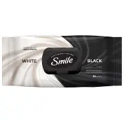Серветки вологі SMILE (Смайл) Чорні та білі 84 шт