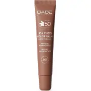 Бальзам-тінт для губ та щік BABE LABORATORIOS (Бабе Лабораторіос) Sun Protection сонцезахисний з гіалуроновою кислотою та пептидами mocha SPF 50 20мл