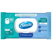 Папір туалетний вологий SMILE (Смайл) Procto Carе 40 шт