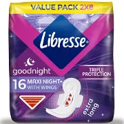 Прокладки гігієнічні жіночі LIBRESSE (Лібрес) Maxi Goodnight (Максі гуднайт) 16 шт