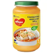 Пюре рыбно-овощное детское Нутриция Milupa (Милупа) Средиземноморский обед Томаты, рыба и рис с 8 месяцев 200 г
