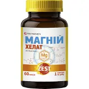 Вітаміни ZEST (Зест) Magnesium Chelate (Магній Хелат) дієтична добавка капсули 60 шт