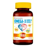 Вітаміни ZEST (Зест) Omega-3 Cardio & Vessels (Омега-3 кардіо та судини) дієтична добавка капсули 30 шт