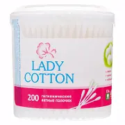 Ватні палички Lady Cotton в круглій банці №200