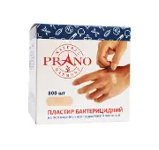 Лейкопластир PRANO бактеріцидний полімерна основа прозорий 2,5*7,2 см №1 300