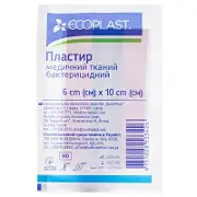 Лейкопластир ECOPLAST медичний тканий бактерицидний 6*10см