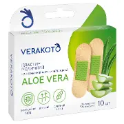 Лейкопластир VERAKOTO мед. ткан. осн. еластичний Алое вера 25мм*72мм №10
